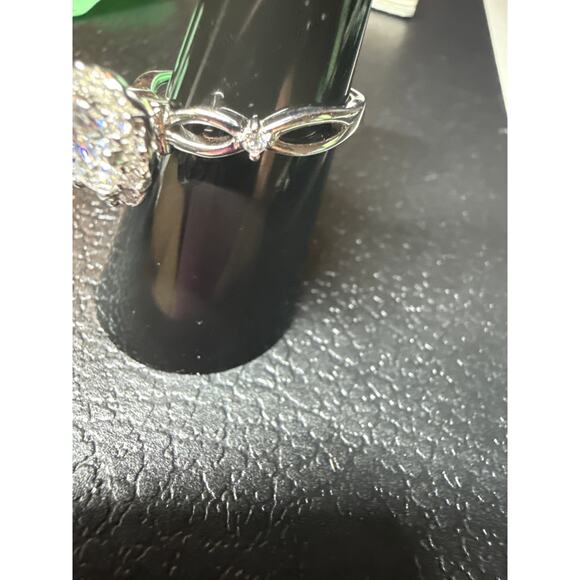 2CT Moissanite Halo Sterling Silver Ring size 9 - Picture 2 of 2